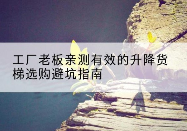 鱼峰升降货梯怎么选-工厂老板亲测有效的升降货梯选购避坑指南